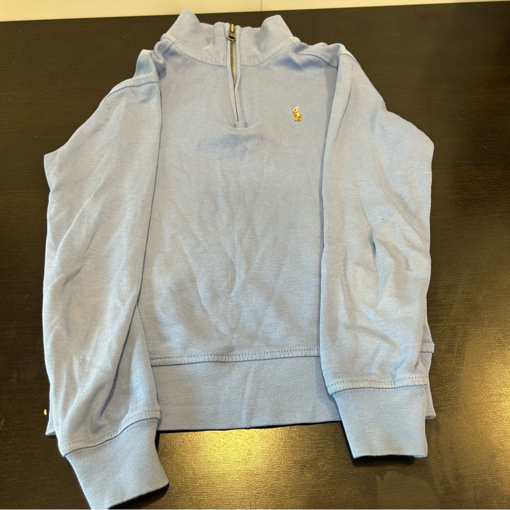 Polo Ralph Lauren 1/4 Zip Long Sleeve Top Periwinkle Blue
